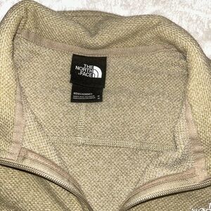 The North Face Tan Half Zip Up Sweater Fleece